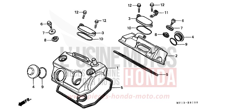 CYLINDER HEAD COVER for Africa Twin 750 MINOTAUROS GREEN METALLIC (GY112) from 1998